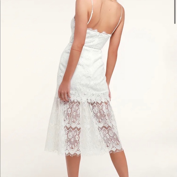 Lulus White Lace Midi Dress - Picture 2 of 8